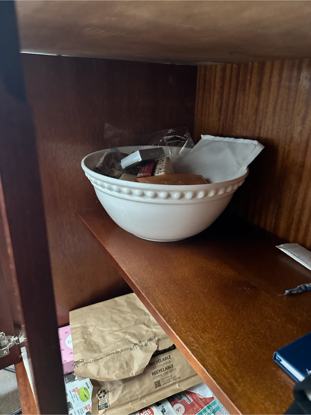 beautiful Dark Red Wooden Storage Cabinet with Lockable Doors - photo 4