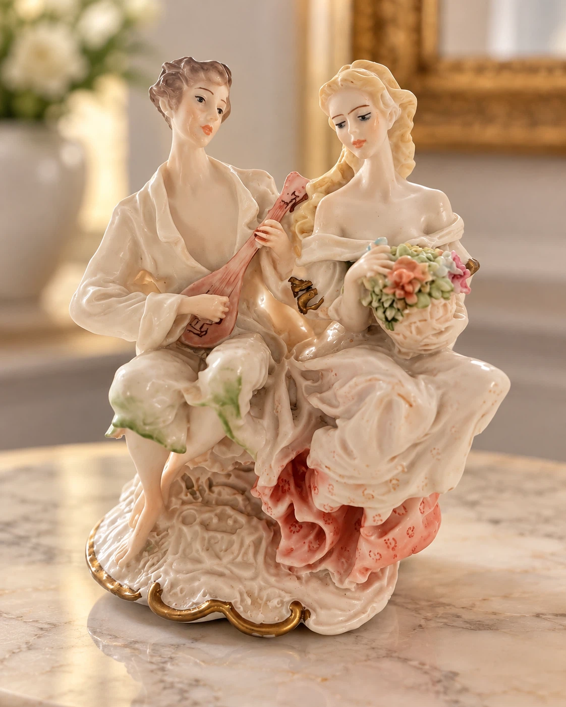 Capodimonte Porcelain Couple Figurine