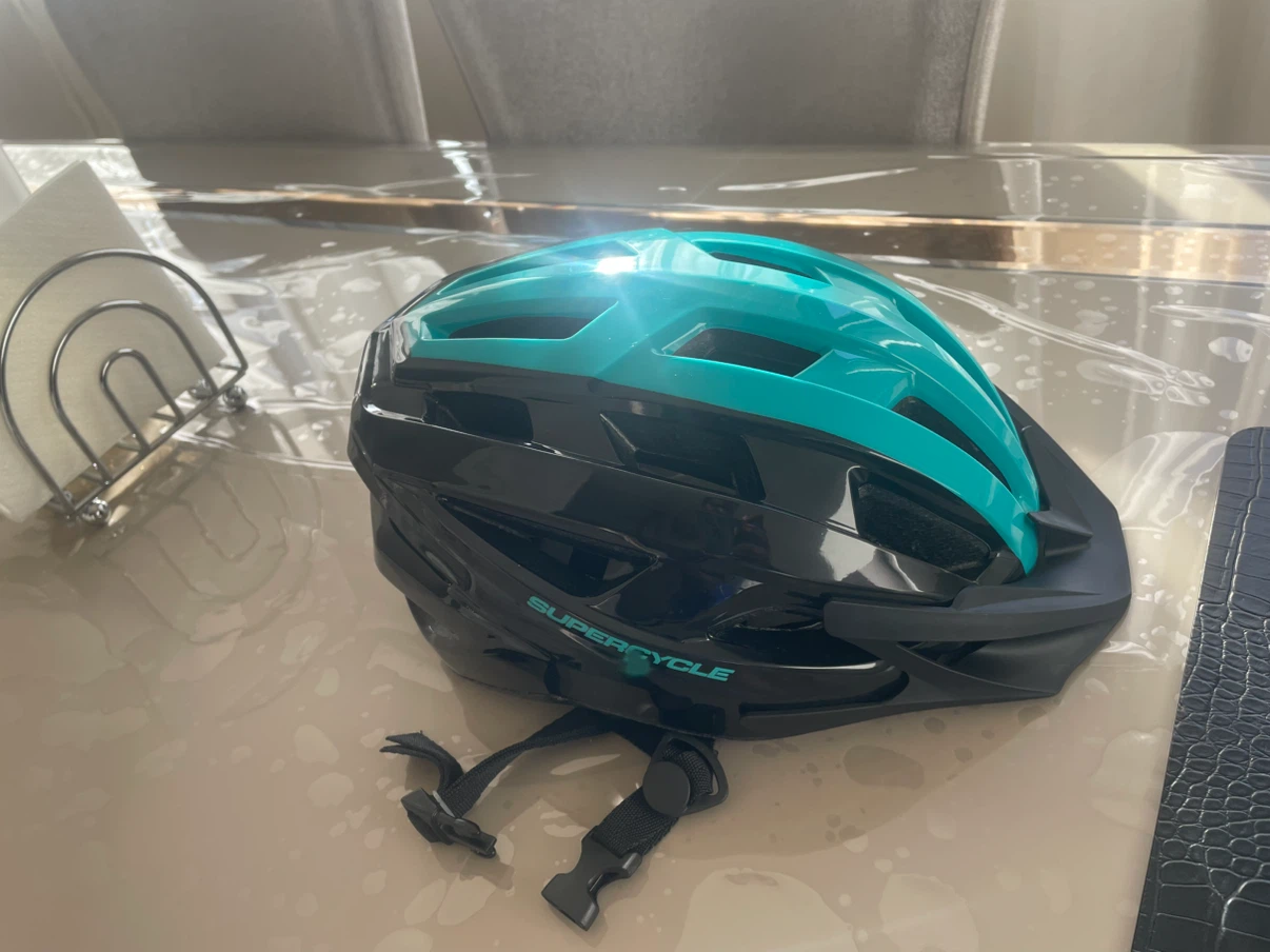 Supercycle Bike Helmet Black and Teal