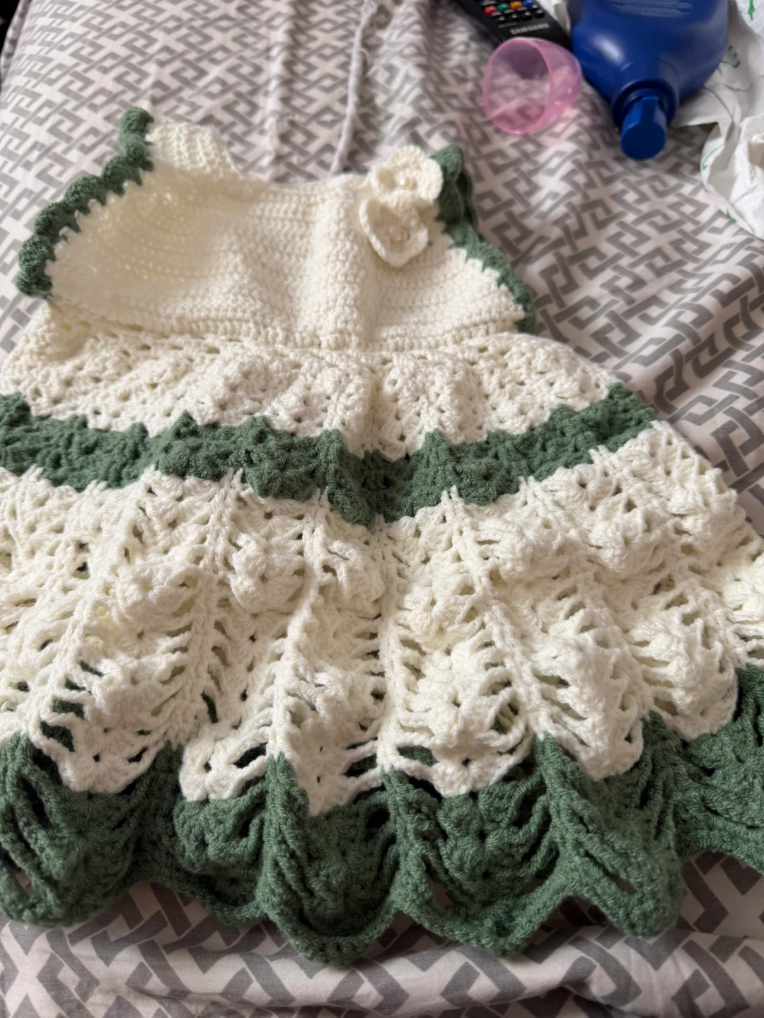 Hand-Crocheted Baby Dress