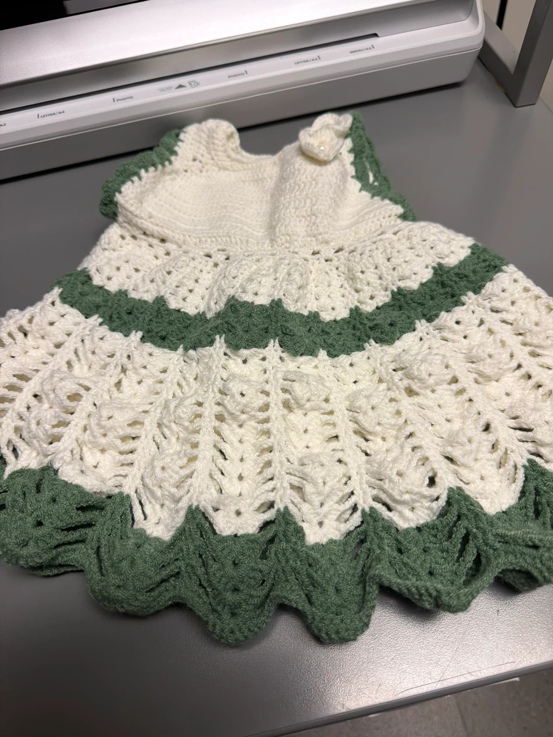 Hand-Crocheted Baby Dress - photo 2