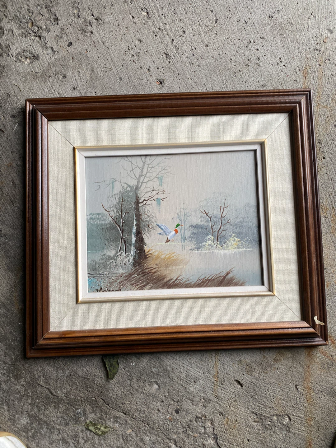 Vintage Mallard Duck Painting