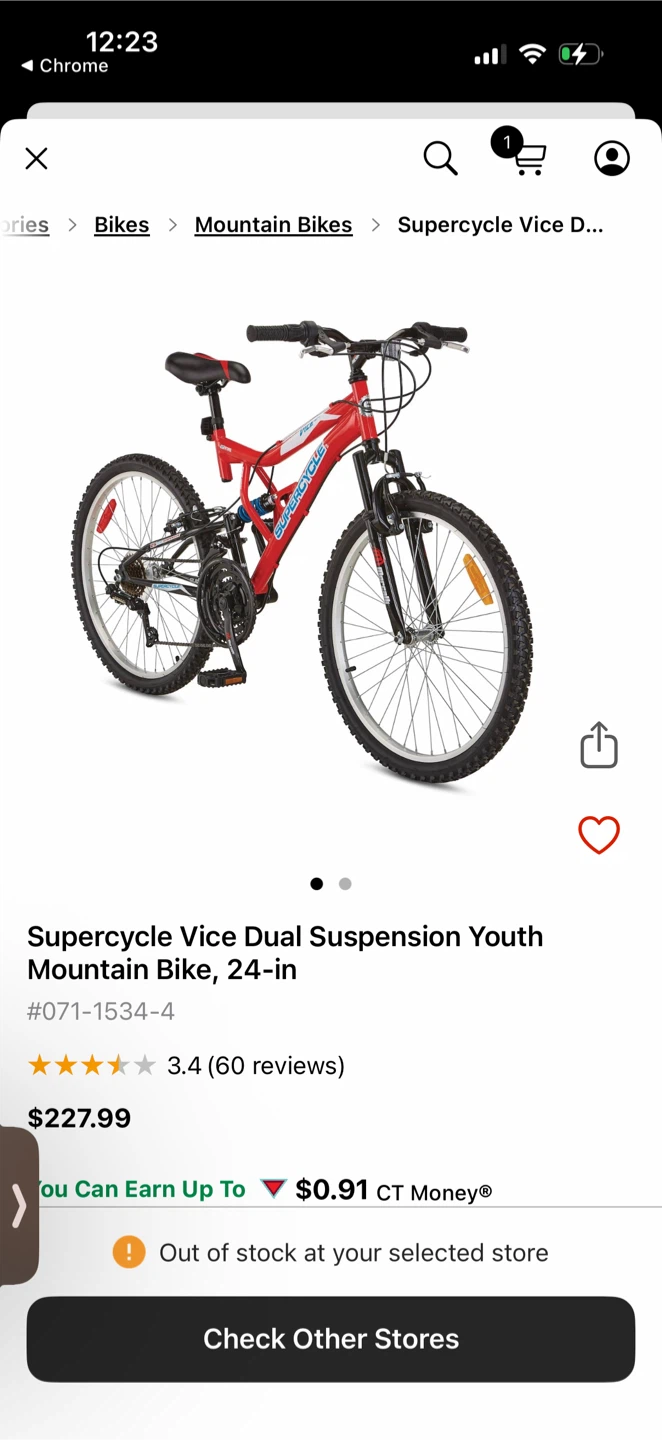 Supercycle Vice Dual Suspension Youth Mountain Bike
