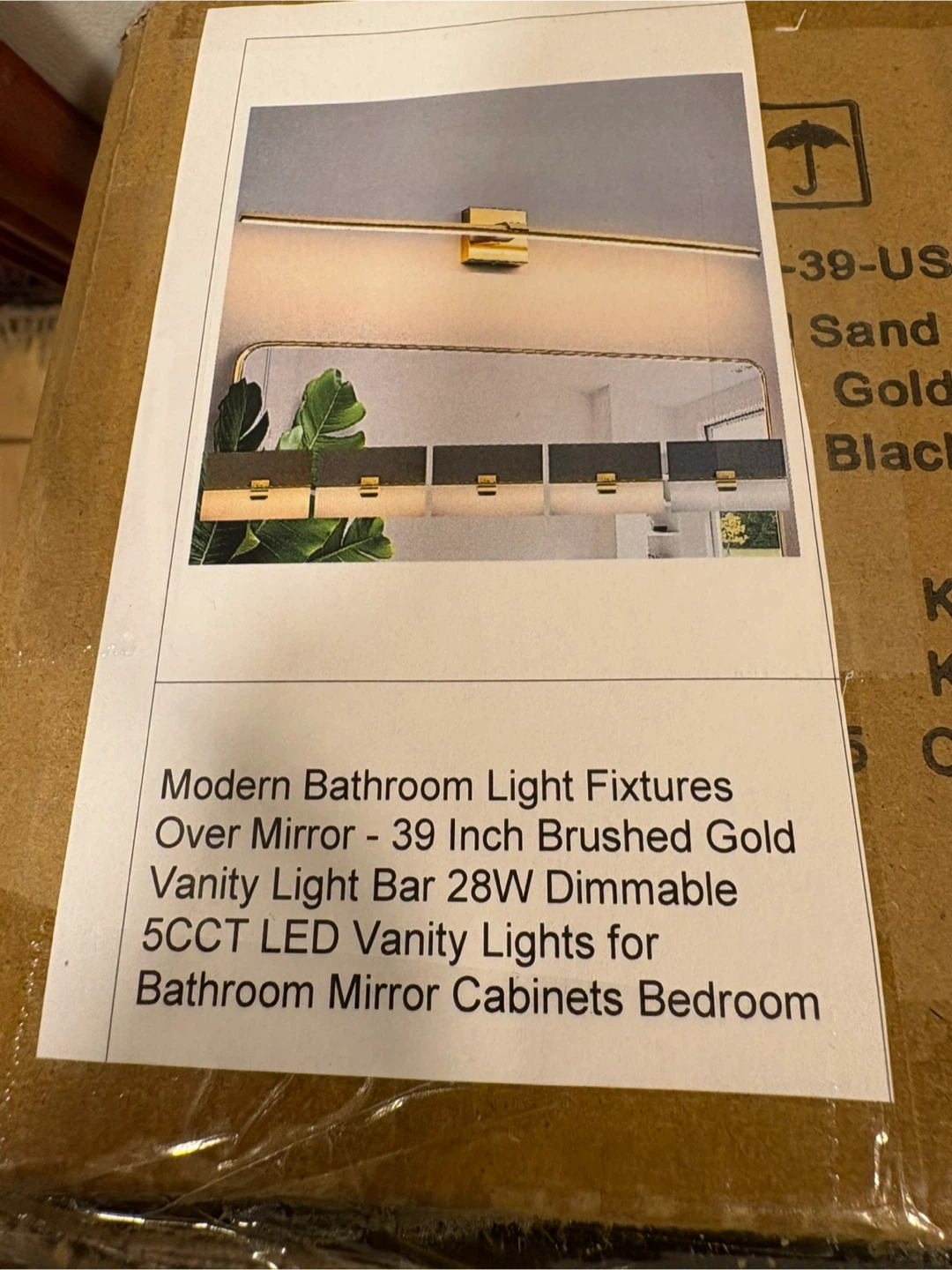 CCYCOL 39 Inch Modern LED Vanity Light