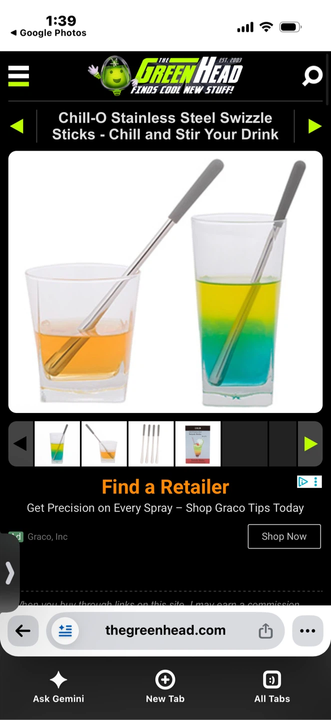 Chill-O Stainless Steel Swizzle Sticks