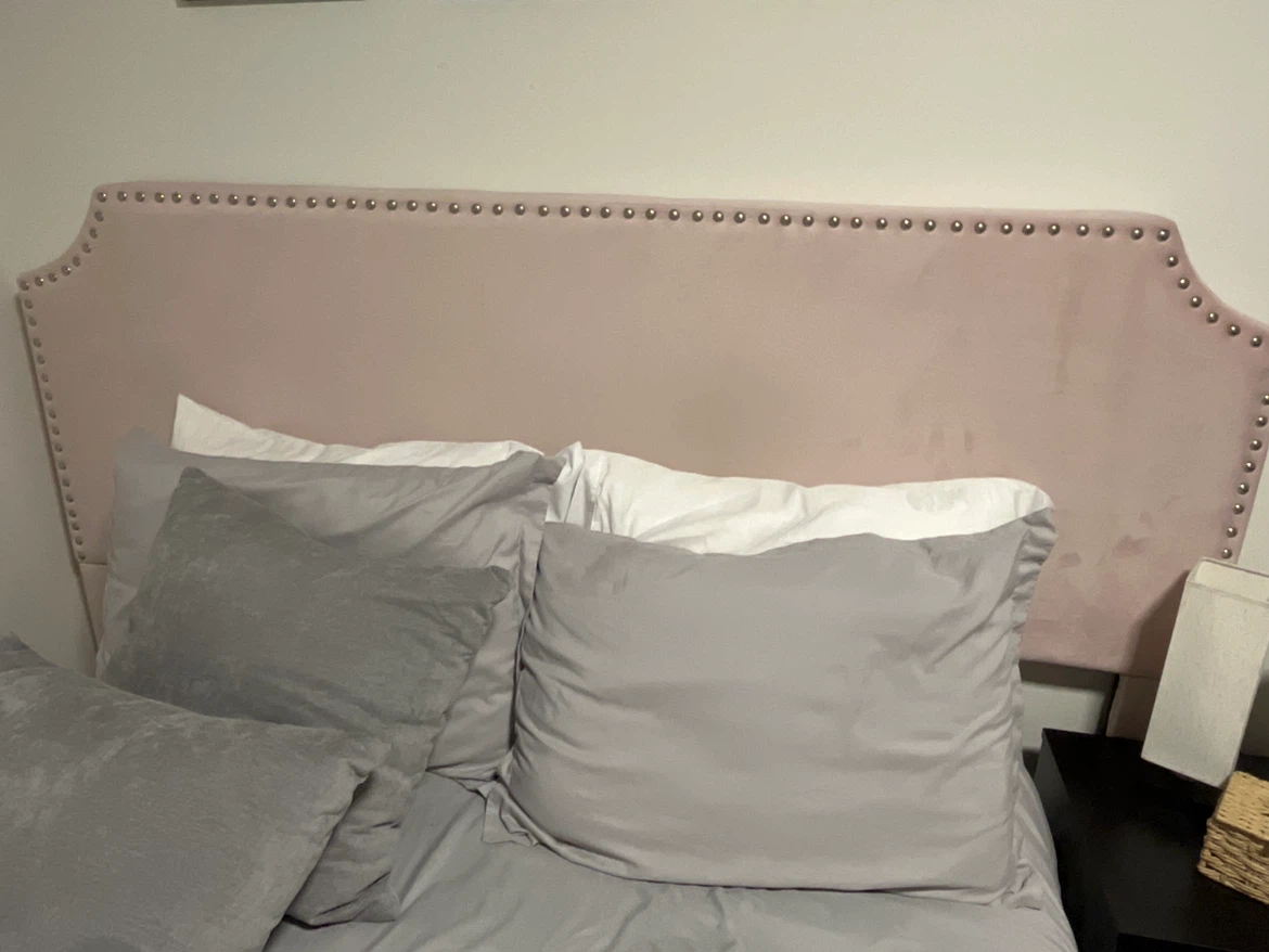 Pink Velvet King Sized Headboard