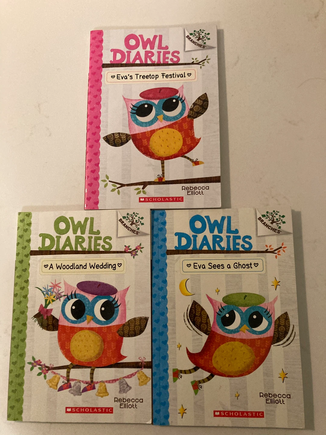 3 Owl Diaries Books by Rebecca Elliott