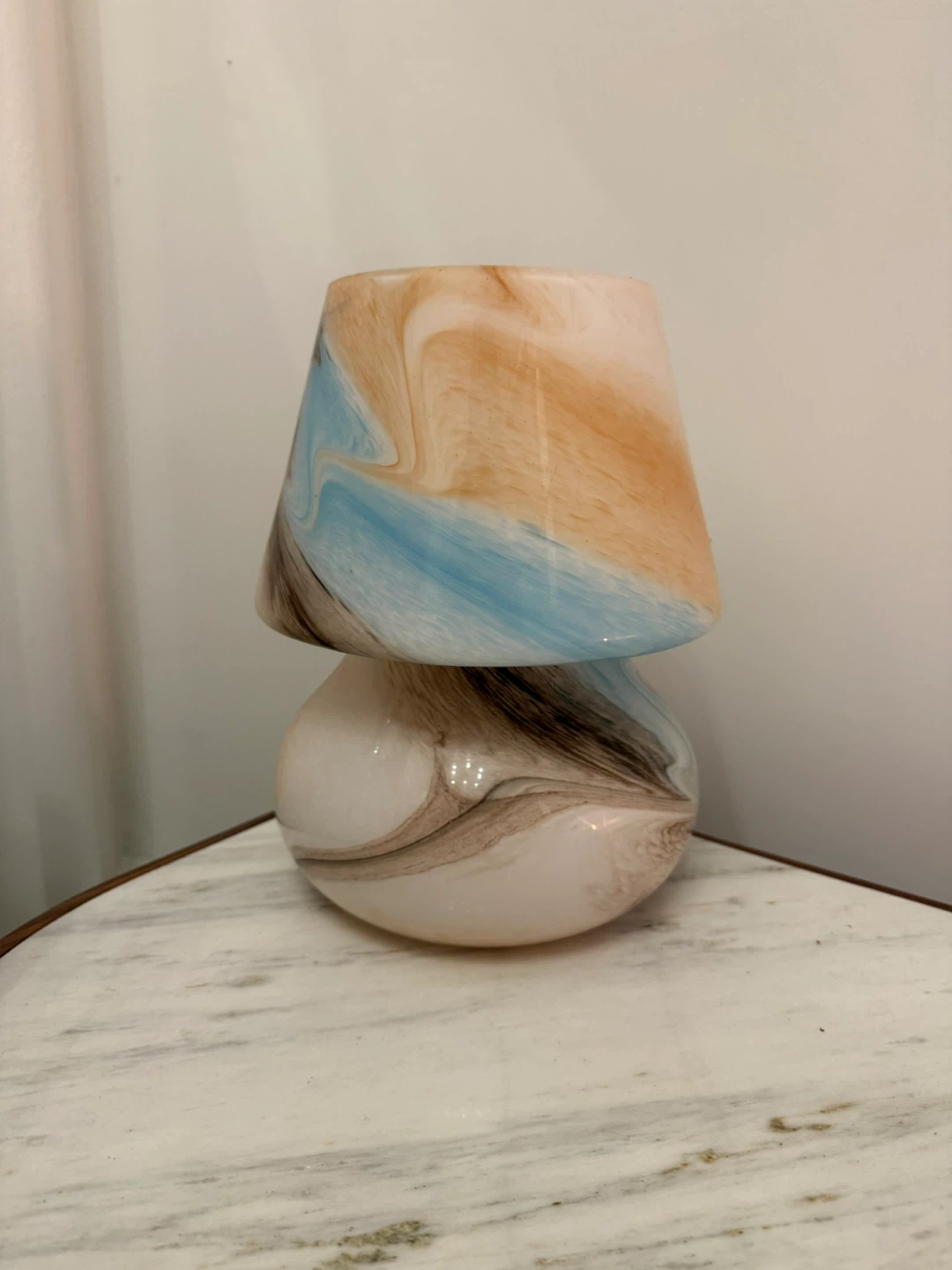 Swirl Glass Mushroom Table Lamp - photo 3