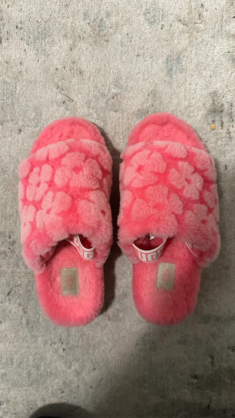 UGG Pink Floral Slippers