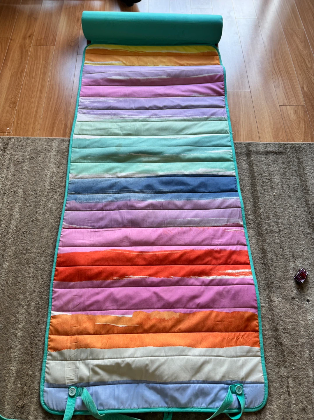 Striped Padded Roll-Up Nap Mat - photo 2