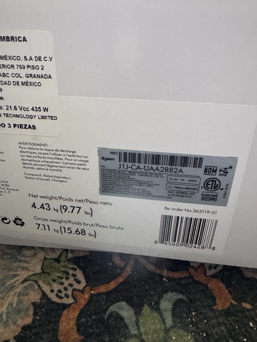 Dyson 360 Vis Nav Robot Vacuum- Open Box, Never Used - photo 2