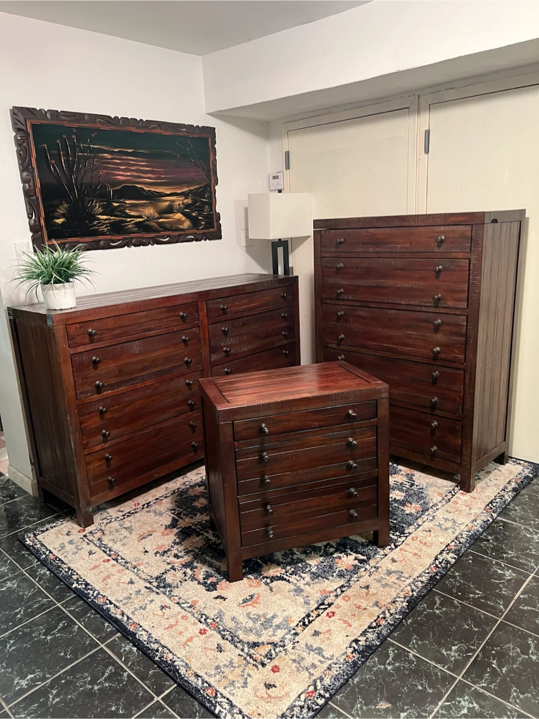 Delivery Extra - 3-Piece Bedroom Set Chest, Dresser & Nightstand