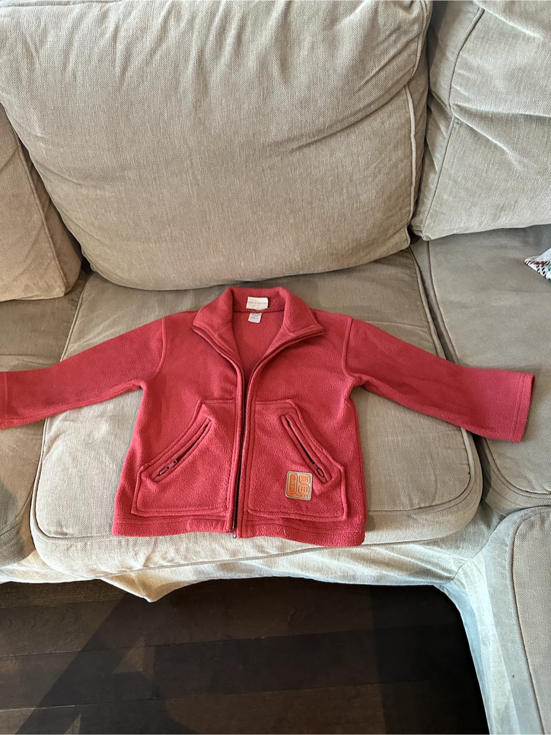 Kids Red Fleece Zip-Up Jacket Size 4 - photo 2