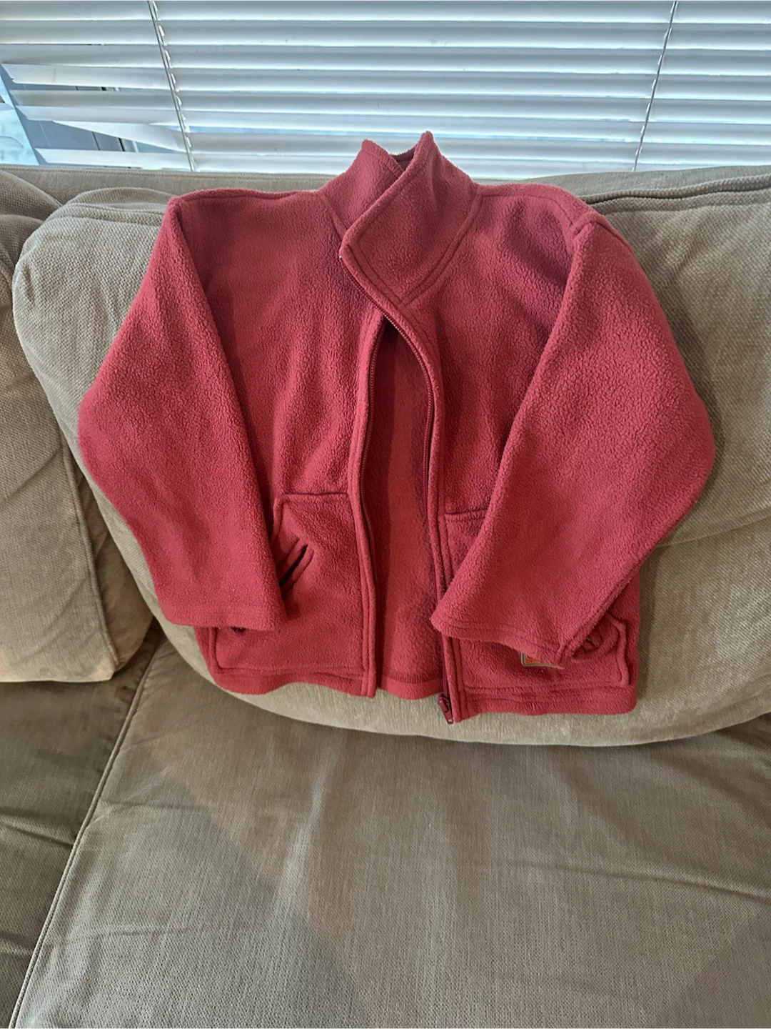 Kids Red Fleece Zip-Up Jacket Size 4 - photo 5
