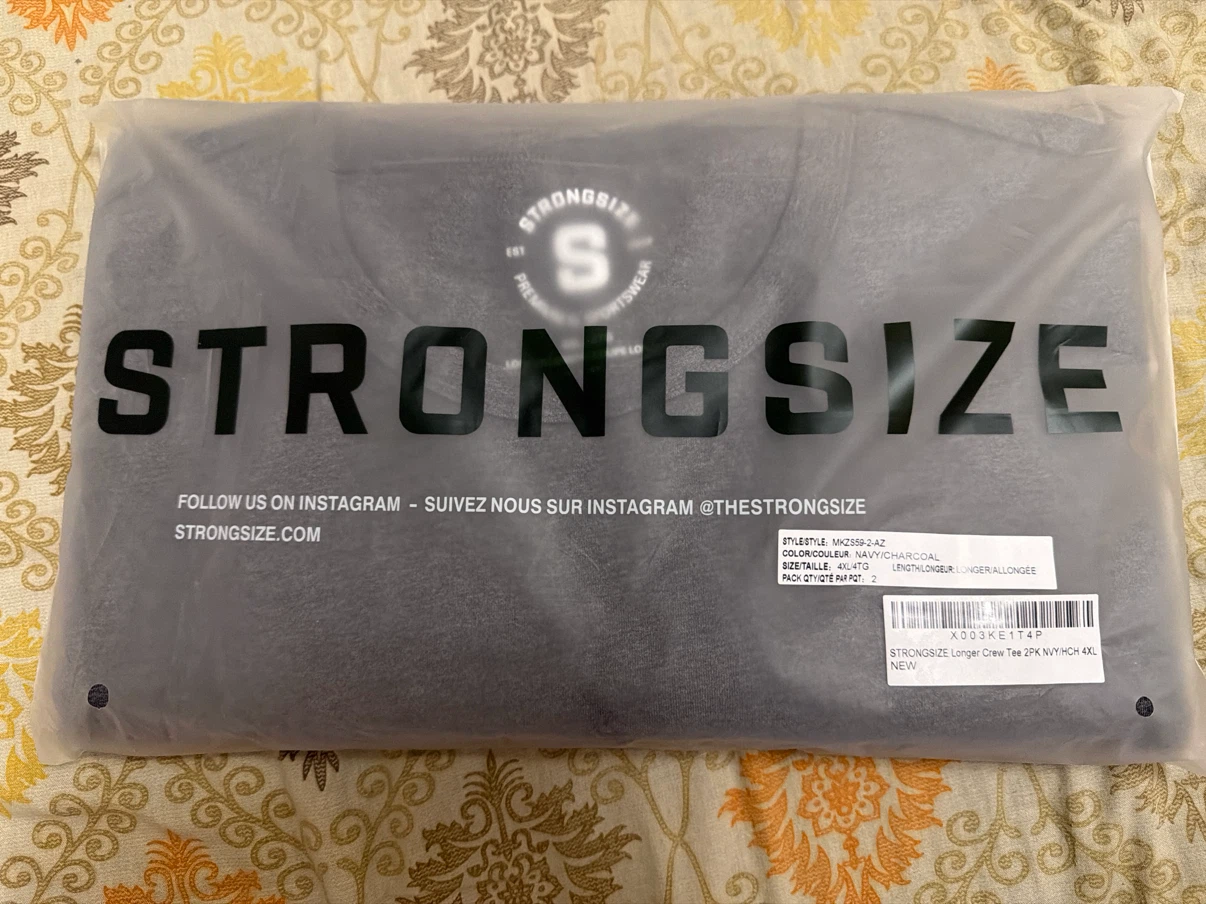 STRONGSIZE Longer Crew Tee 2-Pack 4XL