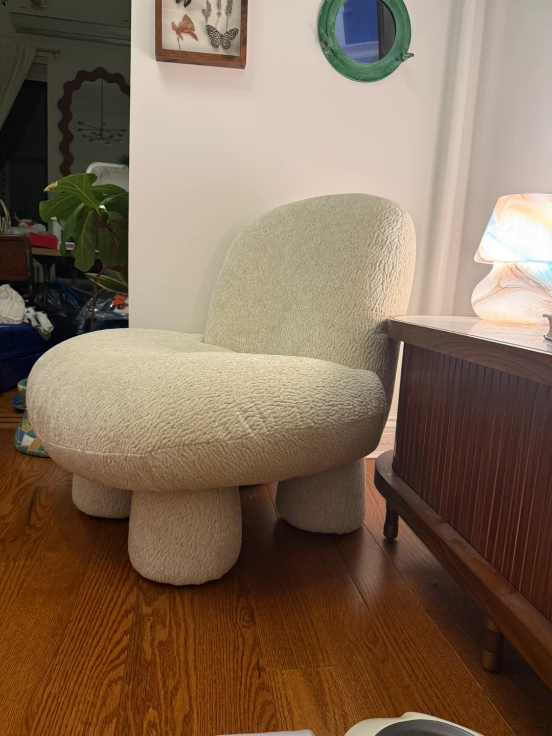 Cream Boucle Accent Chair - photo 3