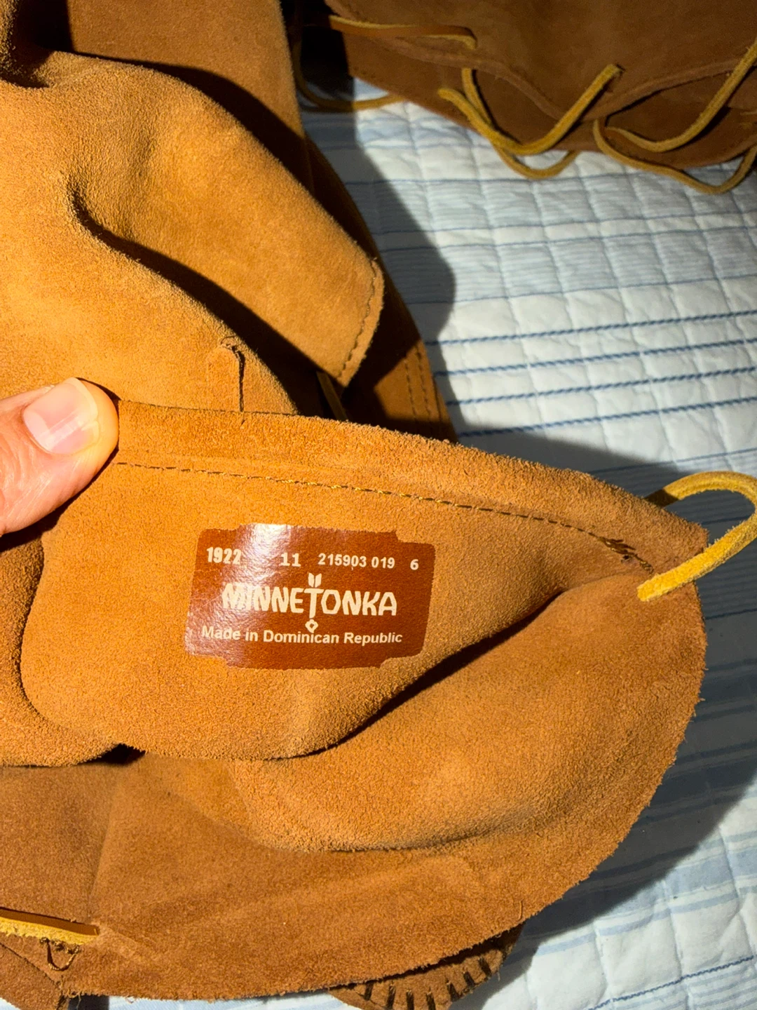 Minnetonka Fringe Suede Boots