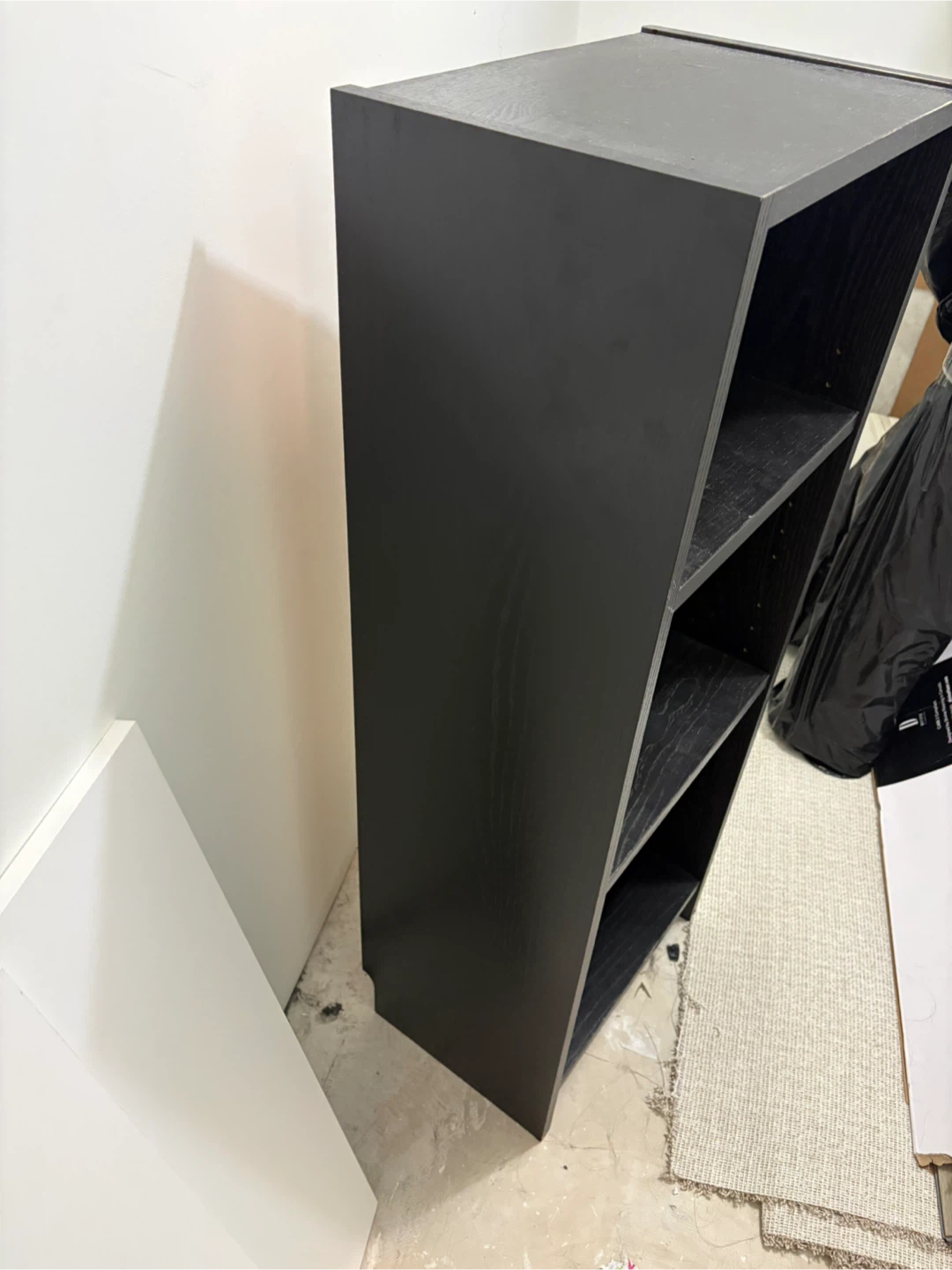 Black 3-Shelf Bookcase - photo 2