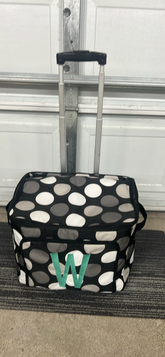 Rolling Cooler Bag with Polka Dot Pattern