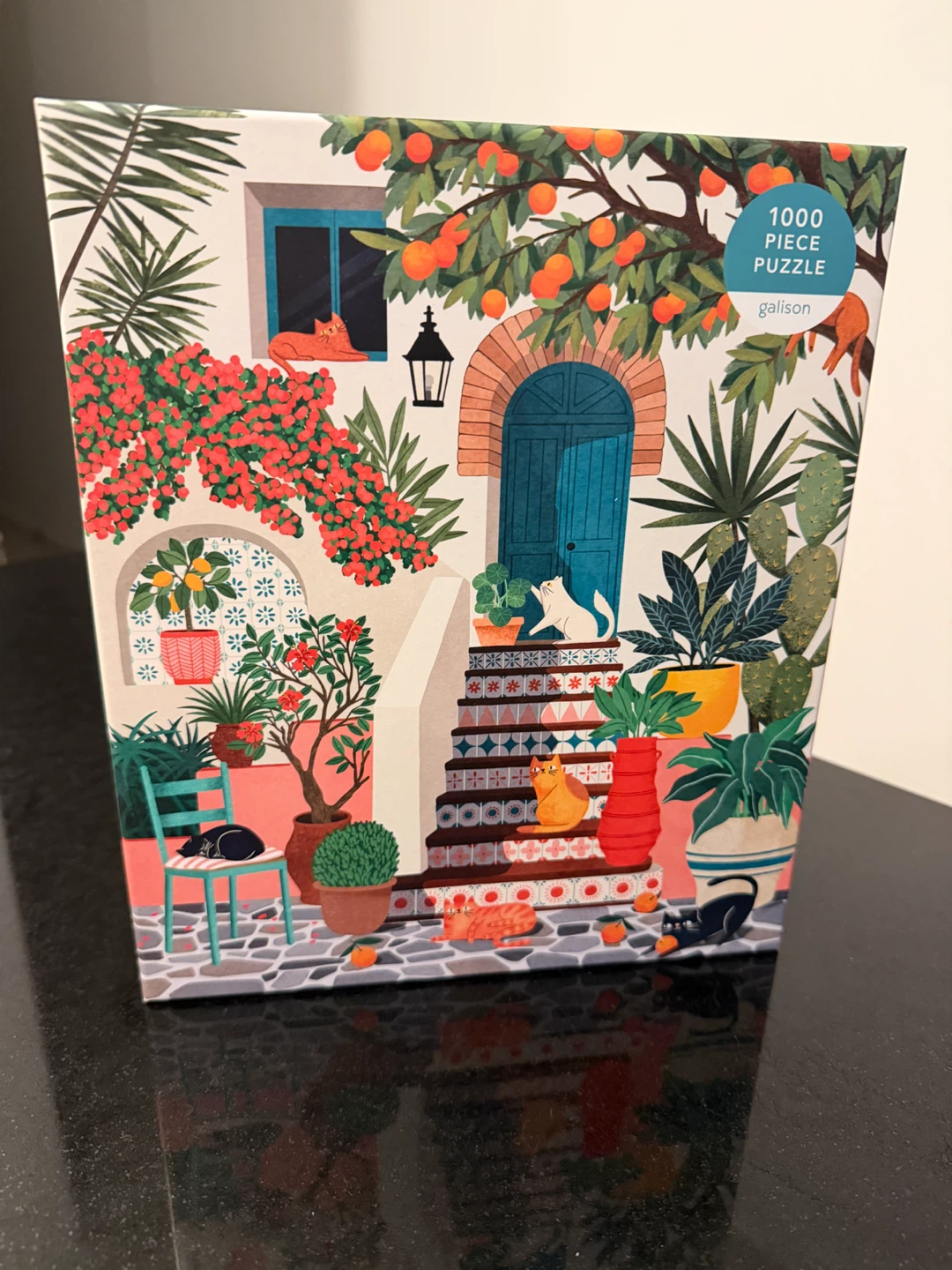 Galison Mediterranean Cats 1000 Piece Puzzle