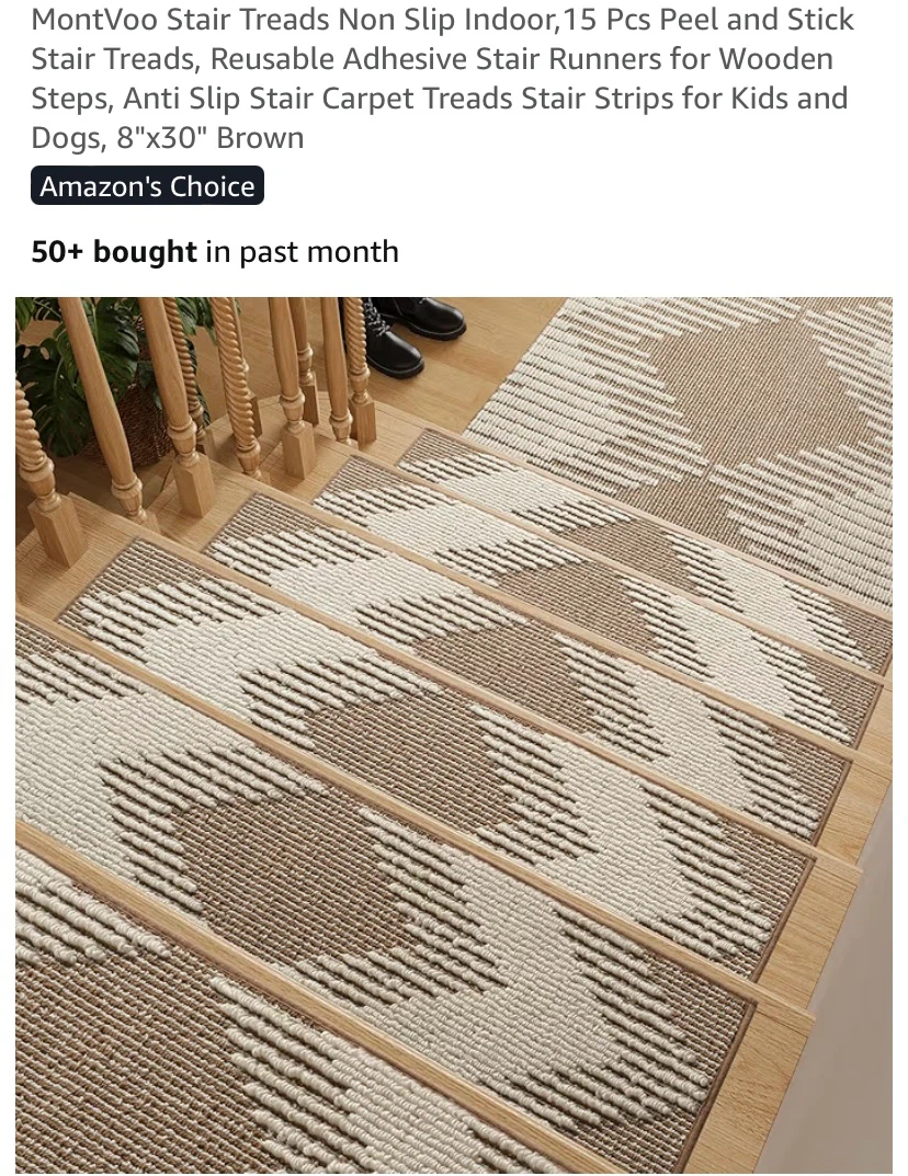 New Textured Stair Treads Non Slip 15 pc