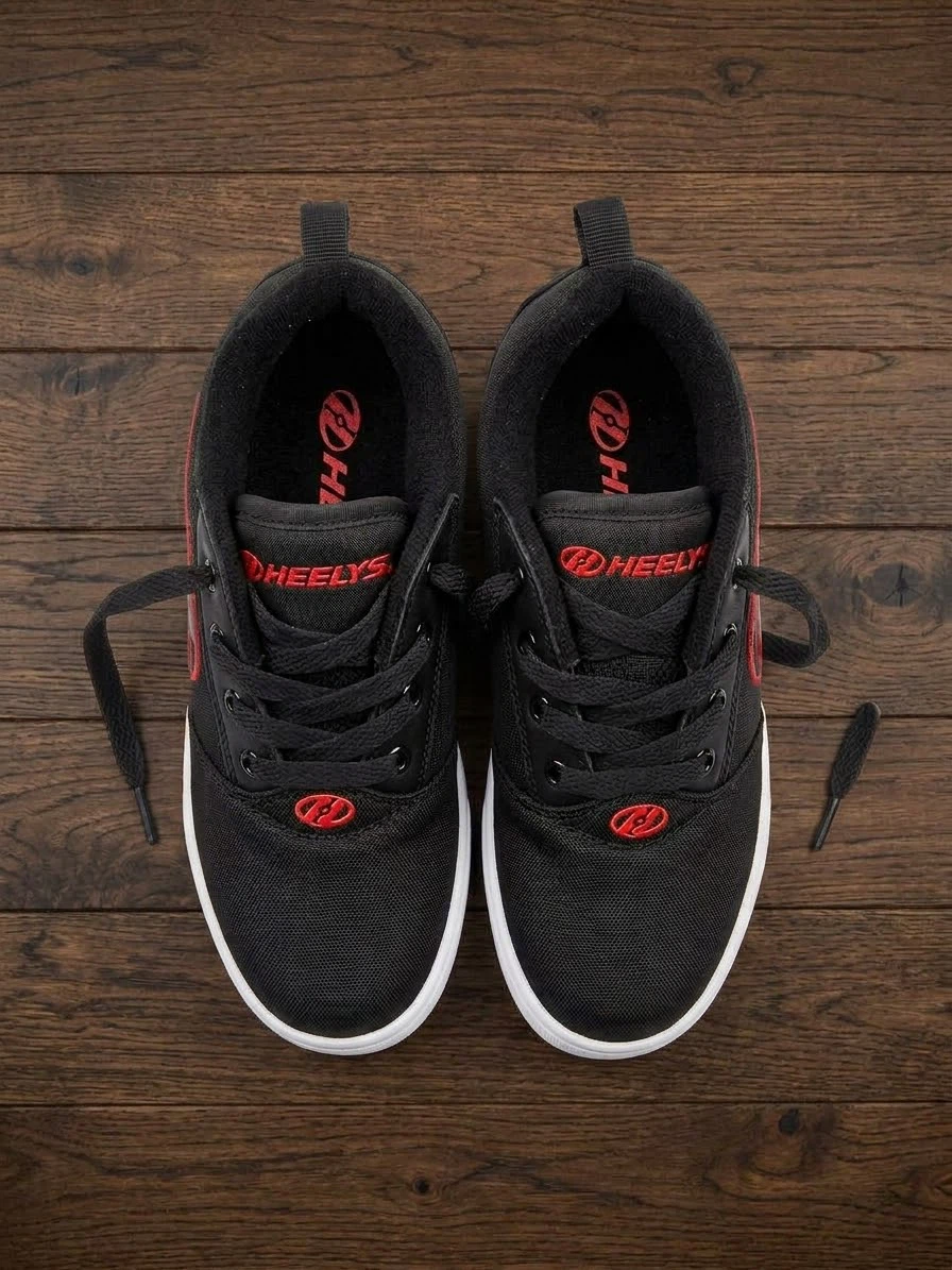 Heelys Black and Red Roller Shoes kids size 1