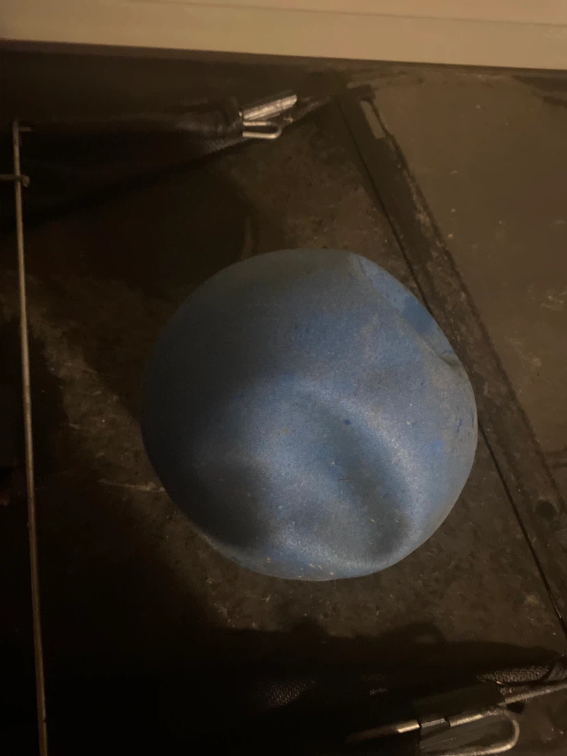 Blue foam exercise ball