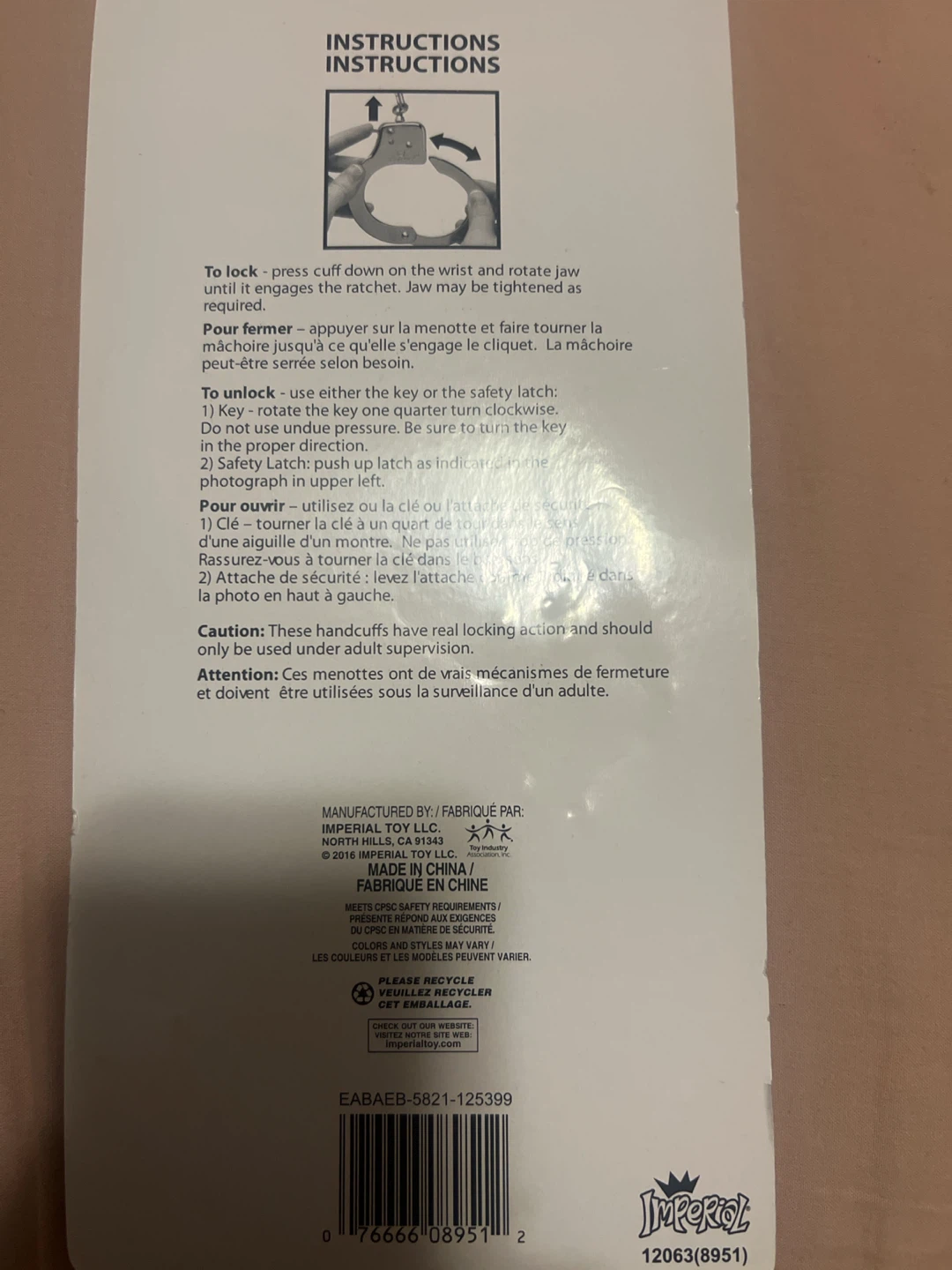 Imperial Toy Metal Handcuffs - photo 2