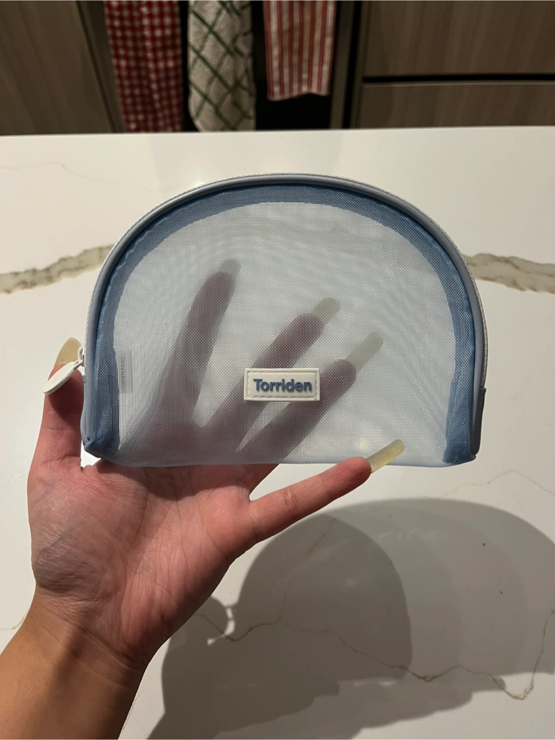 Torriden Mesh Makeup/Skincare Toiletry Pouch Light blue - photo 2