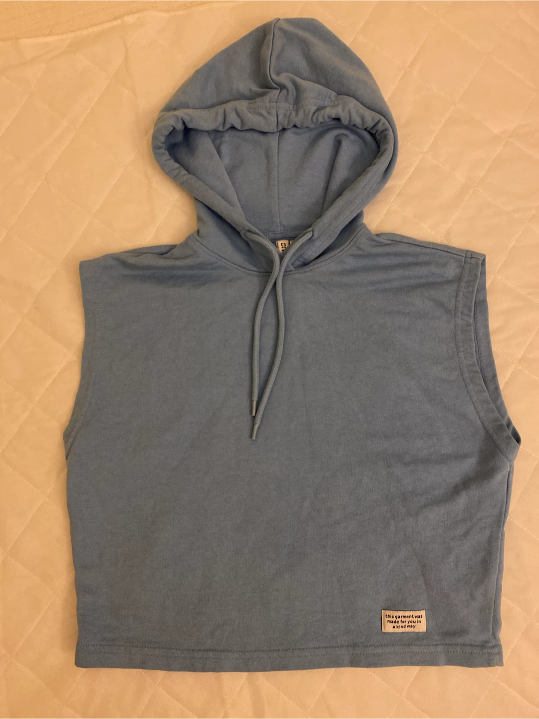 H&M DIVIDED Sleeveless Hoodie Blue