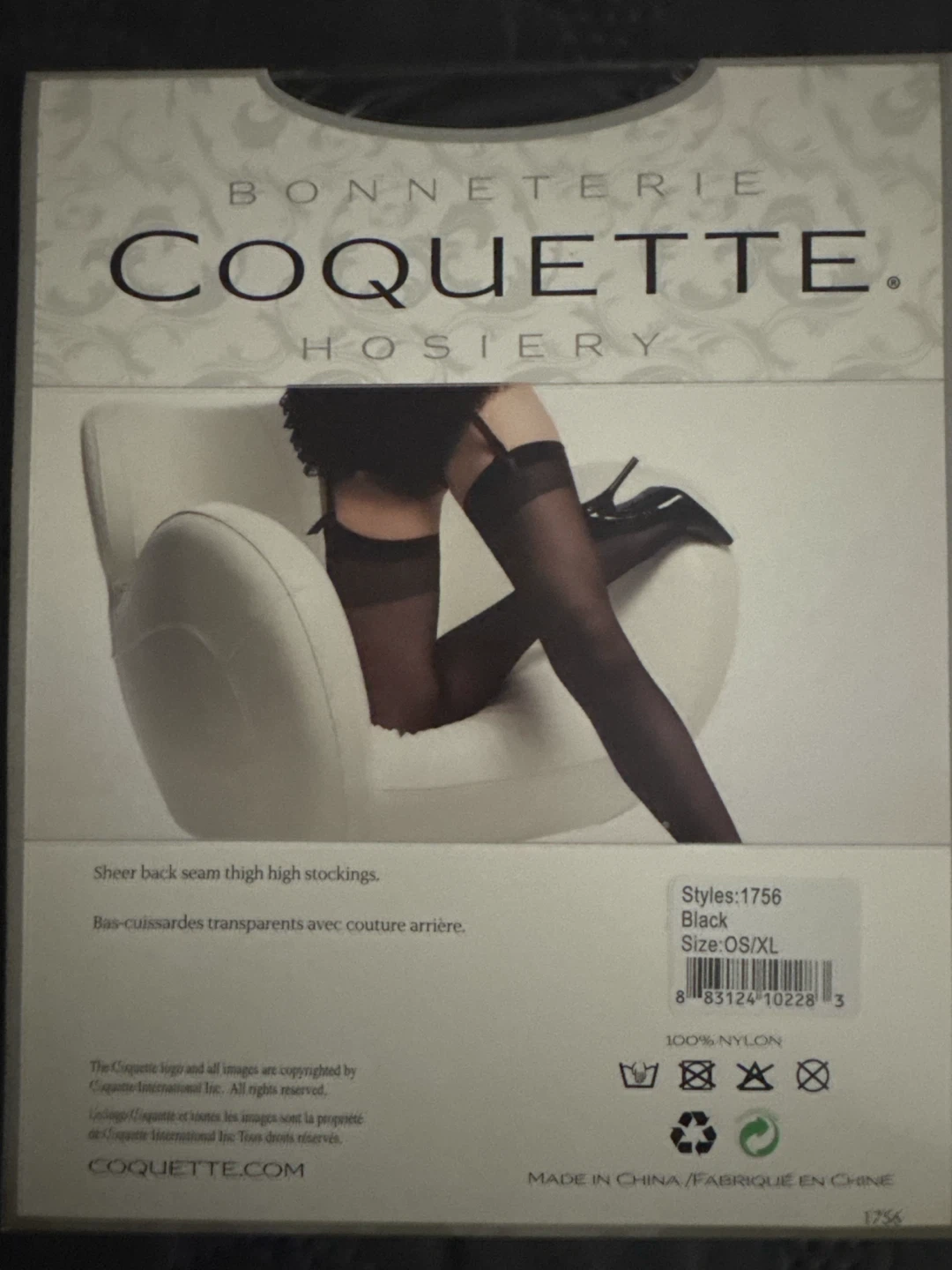 Coquette Hosiery Sheer Back Seam Thigh Highs - photo 2