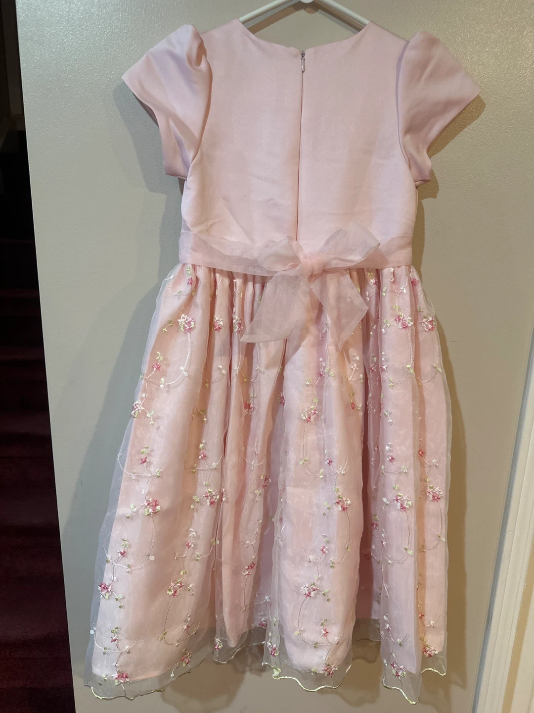 Girls Pink Floral Party Dress Size 8 - photo 2