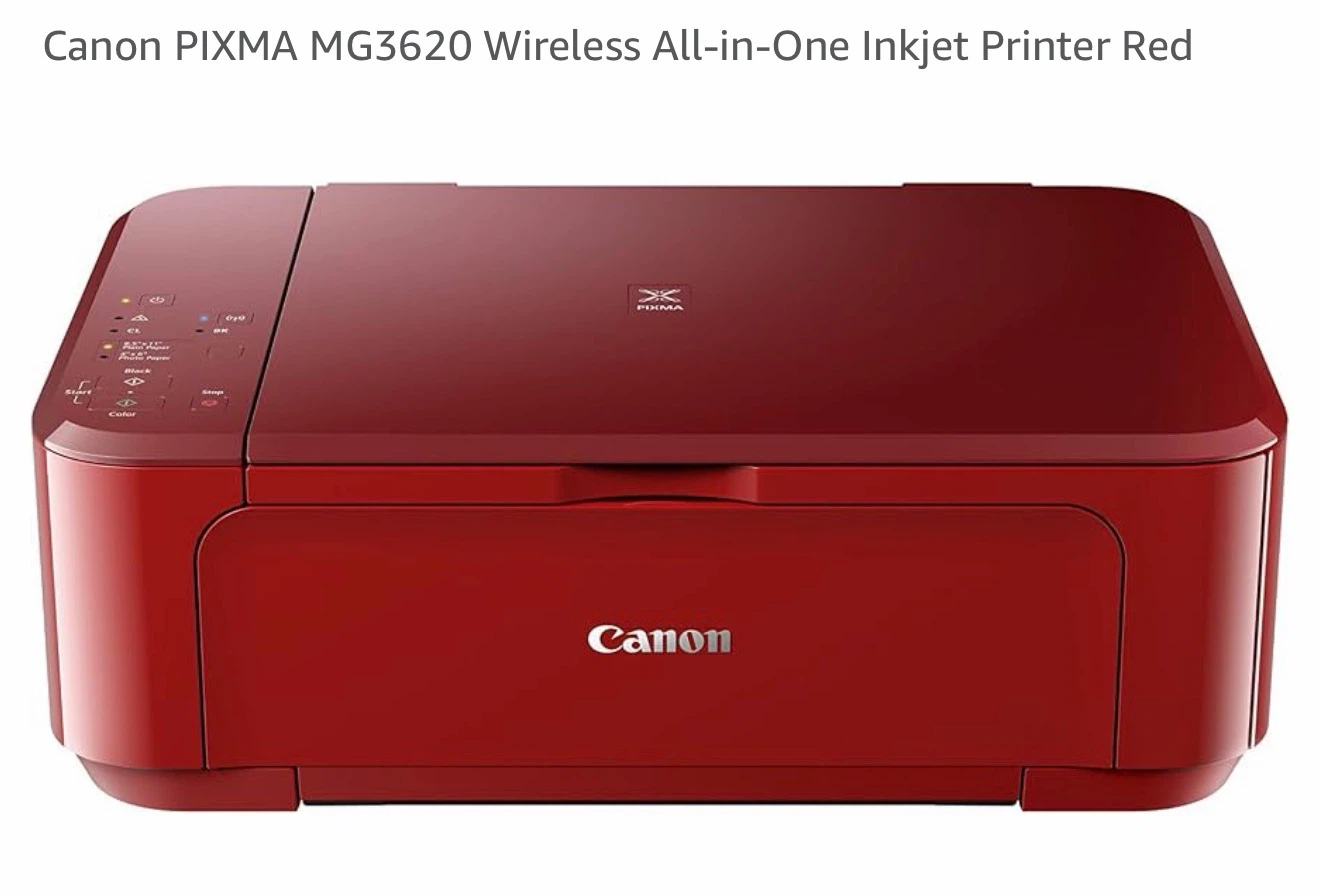 Canon PIXMA MG3620 Wireless Inkjet Printer - Red