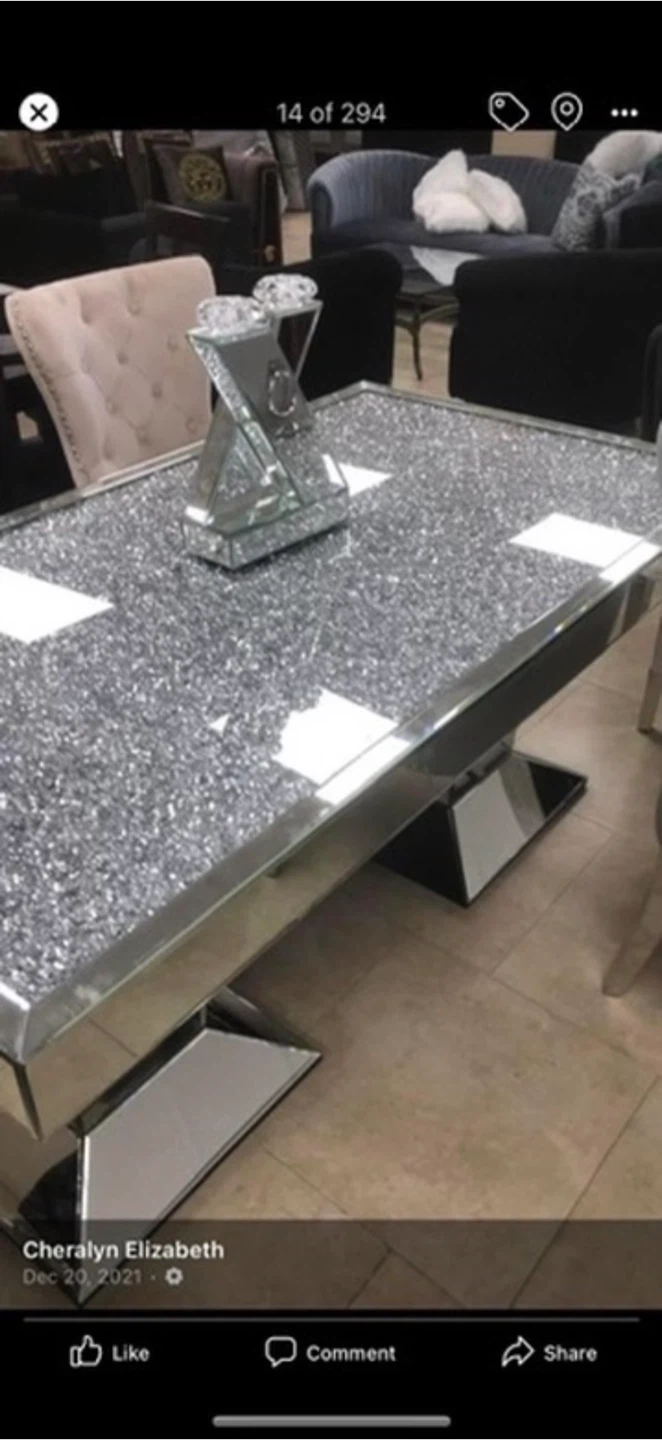 ✨ LUXURY GLASS CRYSTAL DINING TABLE – $2,000 ✨ - photo 2