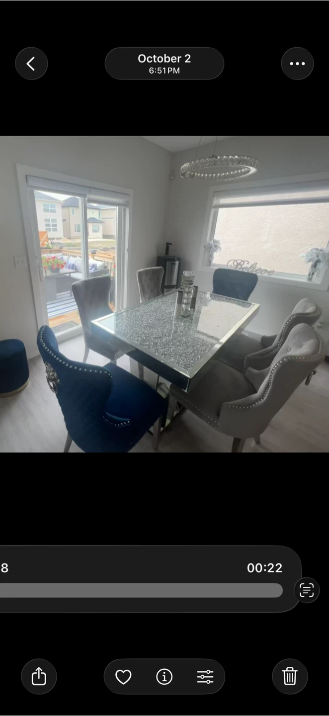 ✨ LUXURY GLASS CRYSTAL DINING TABLE – $2,000 ✨ - photo 3