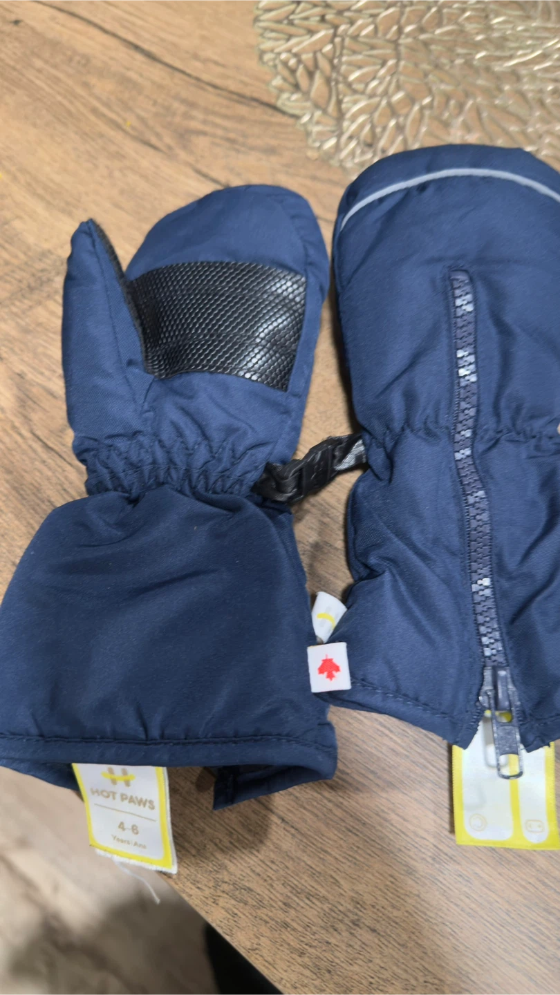Hot Paws Kids Winter Mittens Navy Blue