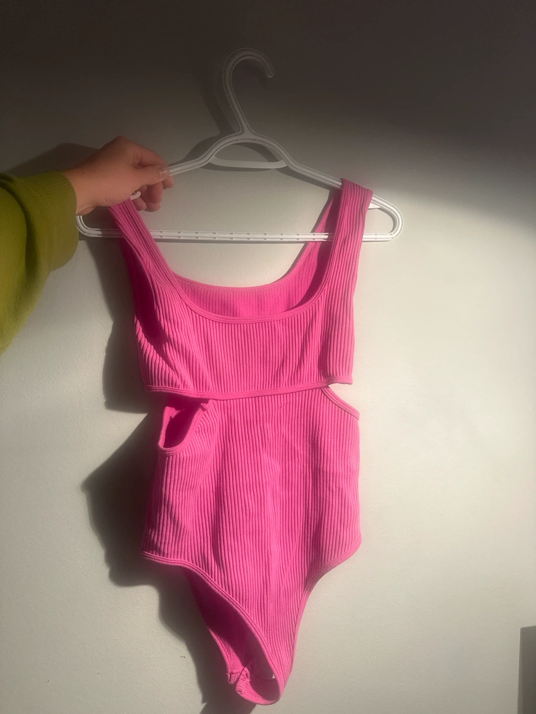 Ribbed Bodysuit Pink - photo 2