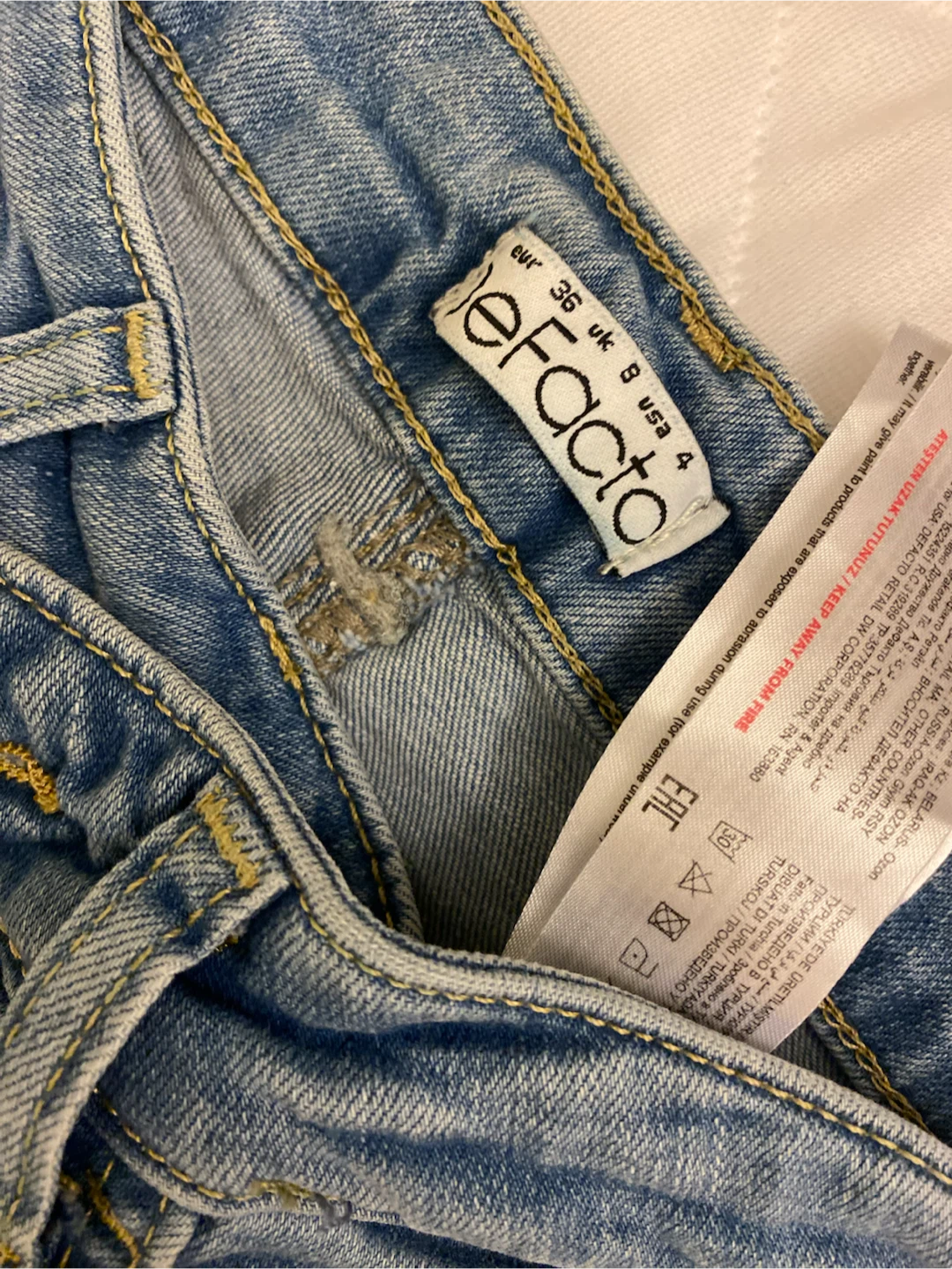 DeFacto Blue Denim Jeans Size 4 - photo 2