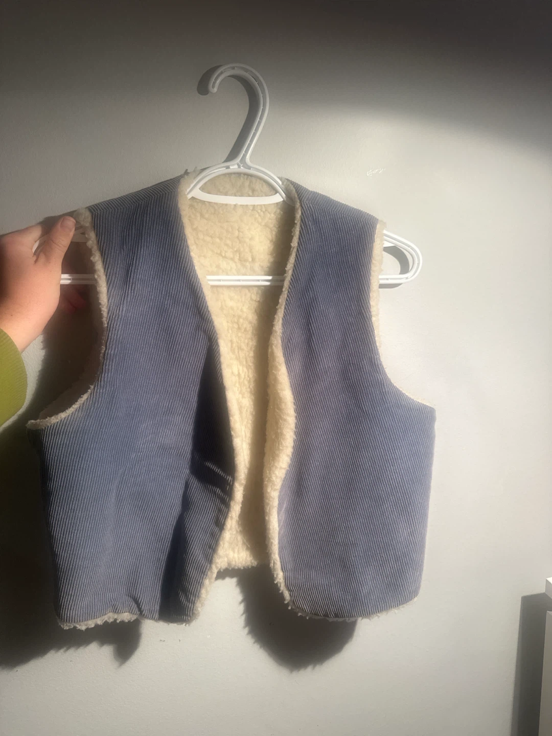 Reversible Blue Corduroy and wool Vest
