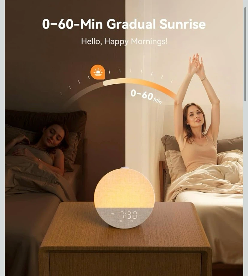 New Dreamegg Sunrise 1 Pro White Noise Machine Alarm Clock - photo 3