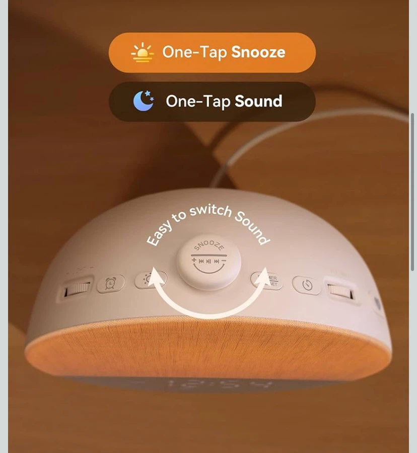 New Dreamegg Sunrise 1 Pro White Noise Machine Alarm Clock - photo 4