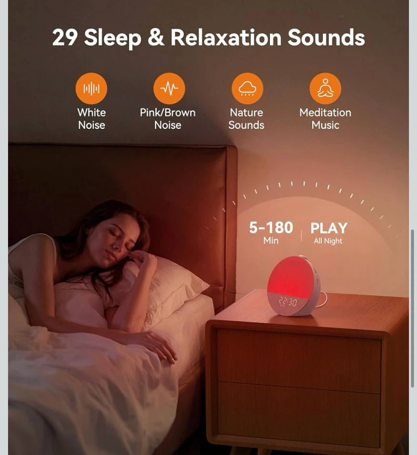 New Dreamegg Sunrise 1 Pro White Noise Machine Alarm Clock - photo 5