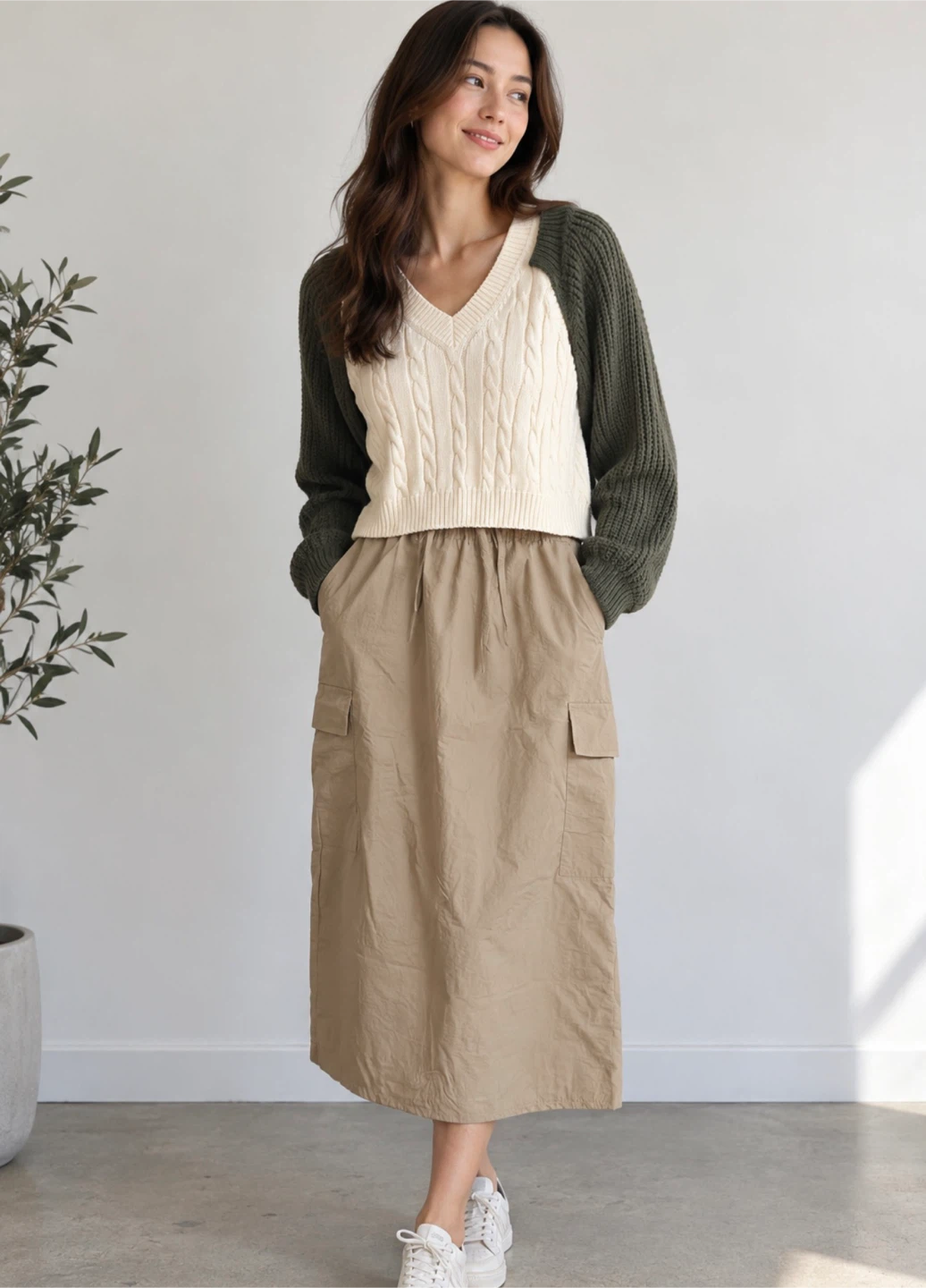 Garage Cable Knit Sweater Vest OUTFIT BUNDLE
