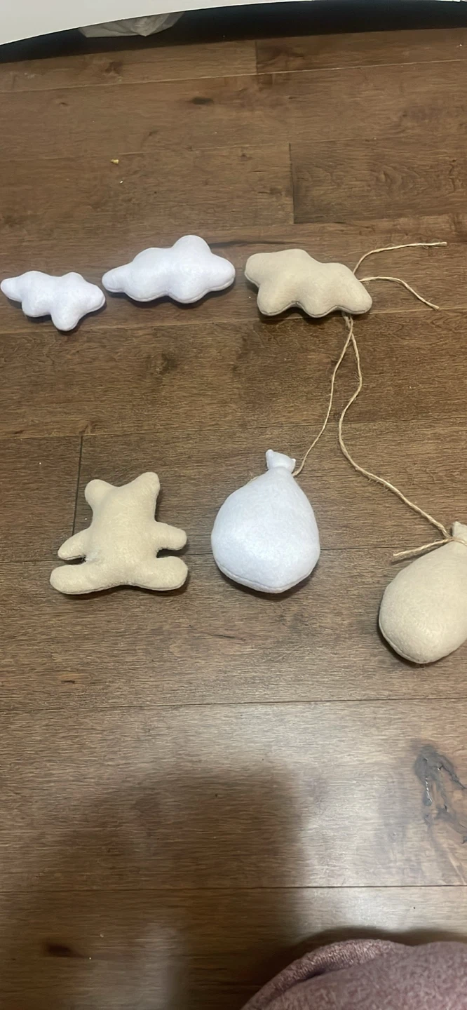Set of 6 Felt Nursery Decor Pieces/ or photo props