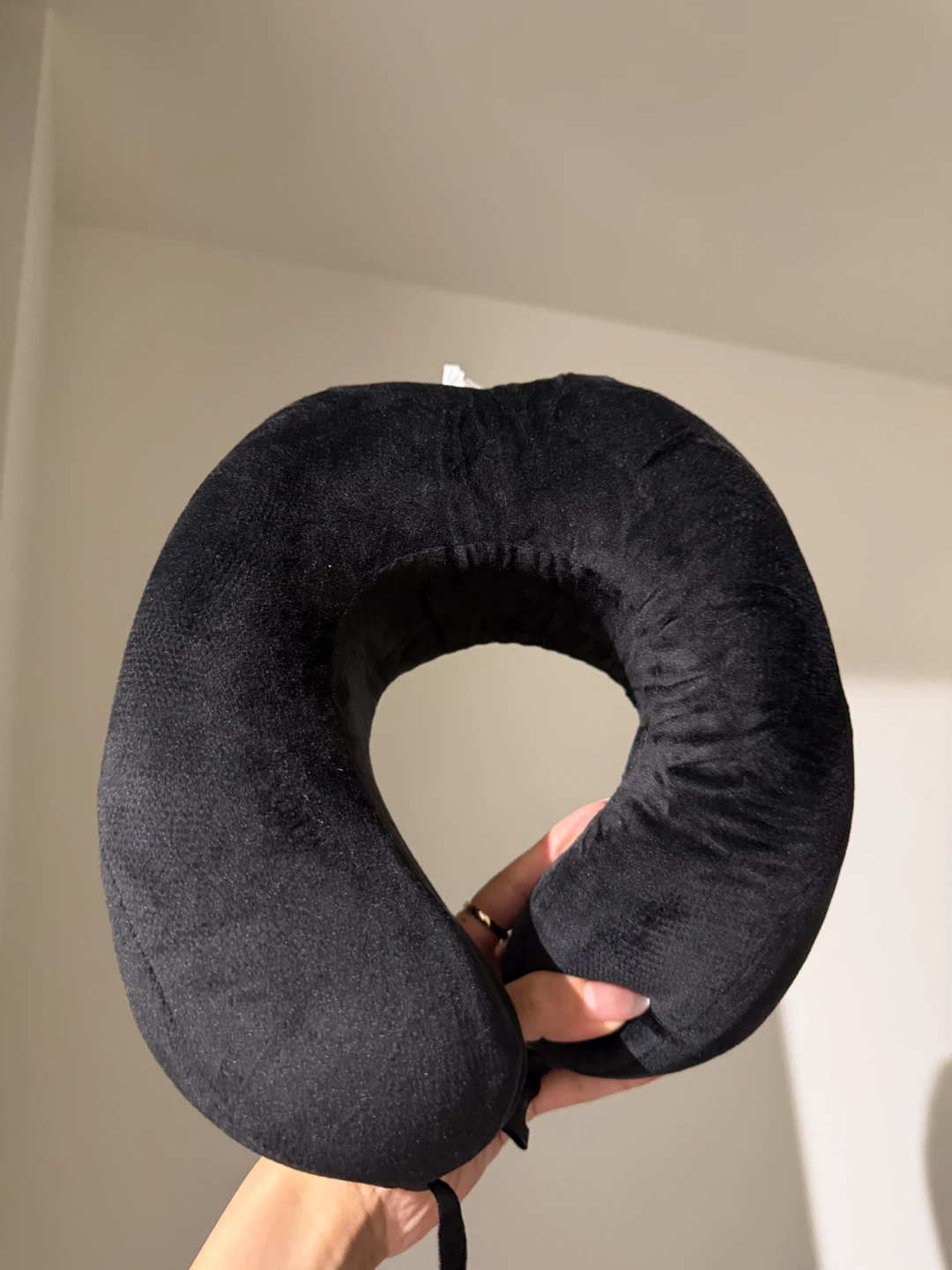 Black Memory Foam Travel Neck Pillow