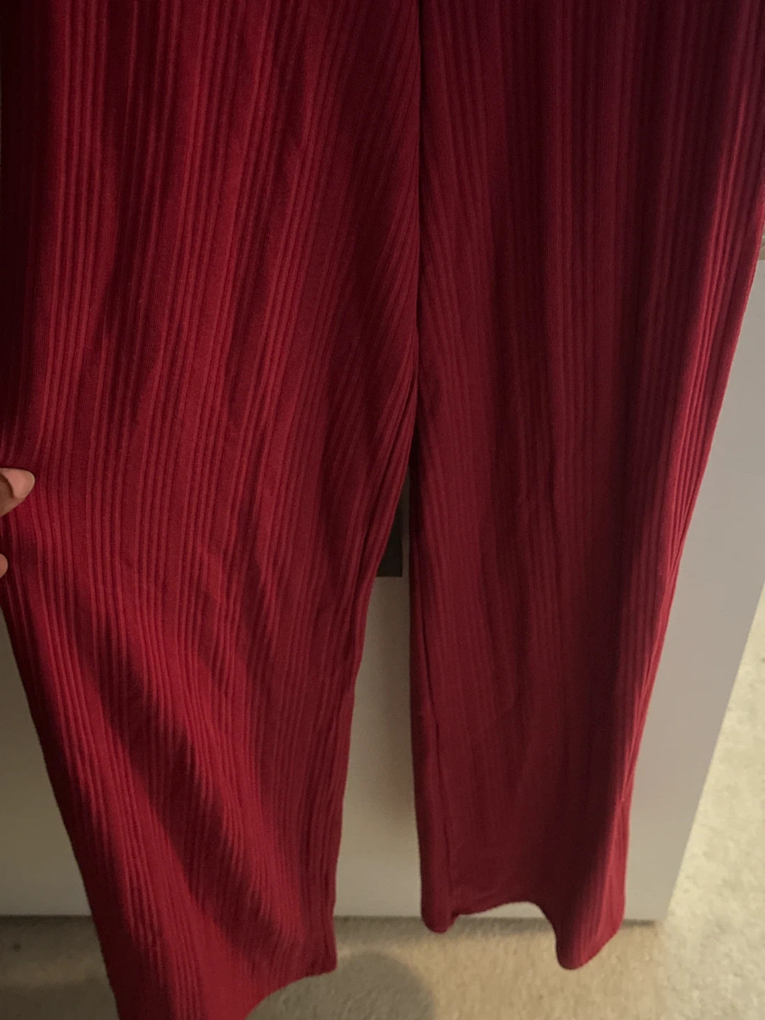 JustFab Red Ribbed Jumpsuit XXL - photo 2