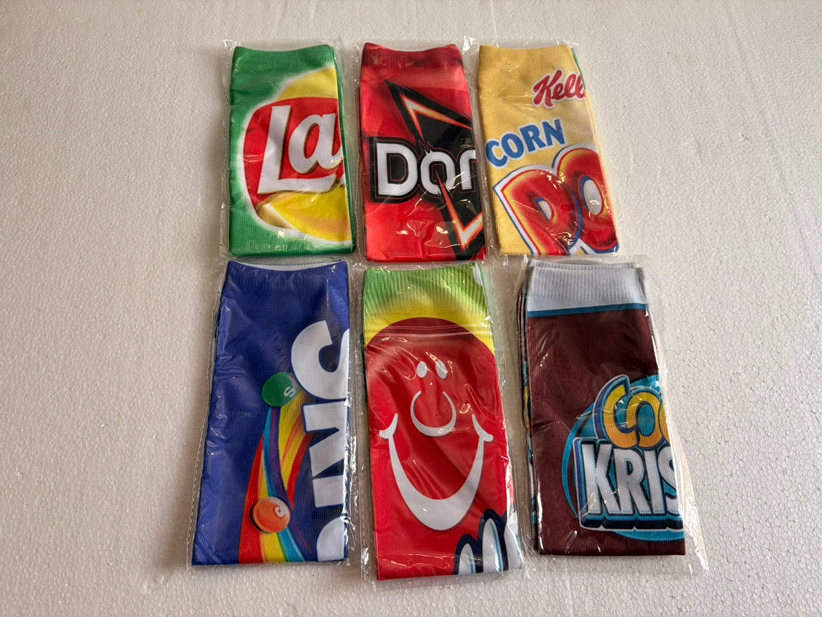 Brand New 6 pair Food Socks Adult 6-12