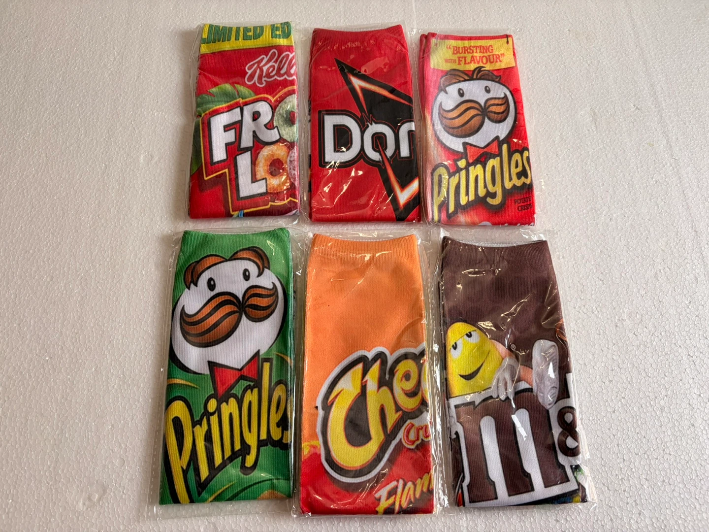 Brand New 6 pair Food Socks Adult 6-12