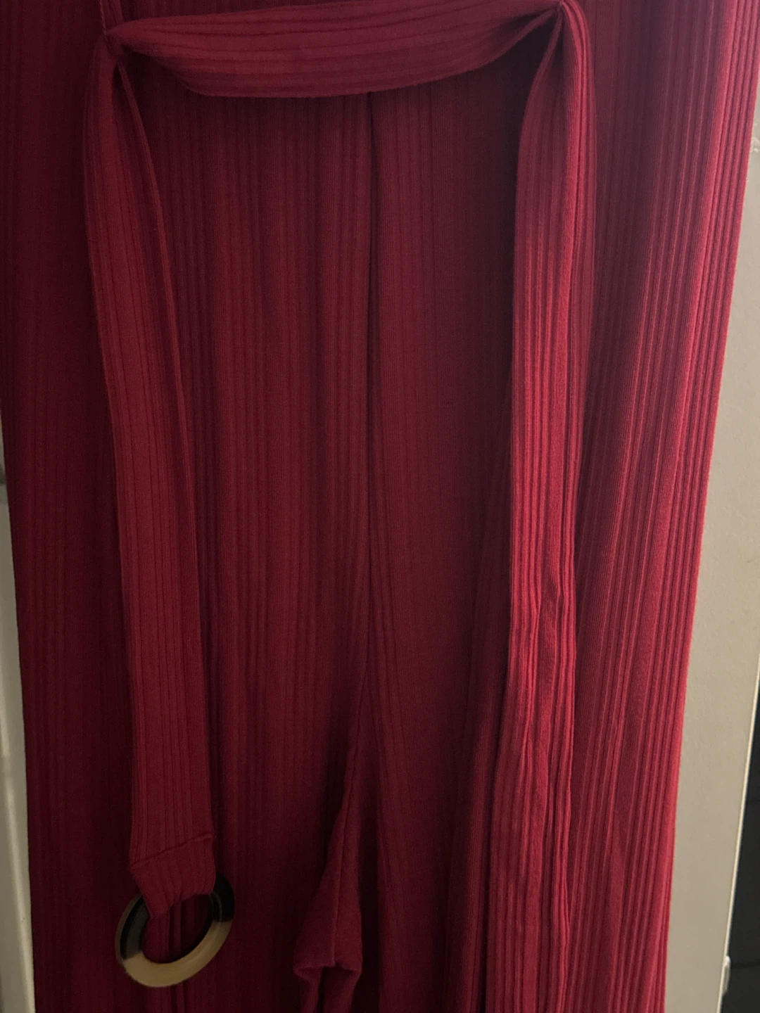 JustFab Red Ribbed Jumpsuit XXL - photo 5