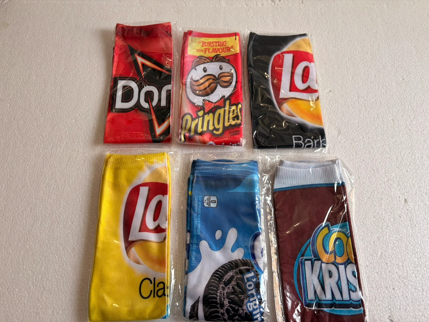 Brand New 6 pair Food Socks Adult 6-12